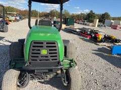 John Deere 3220 C Turf Mower, 9’ Mow width, Yanmar 32 hp Diesel Engine, TIres in Good Condition, 4 wd, Approx 2100 hours, Engine Starts but has fuel issues and then shuts down,