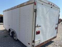 (TITLE) 20’ Southwest Express Box Trailer, Model 48B, 2001, Fold down Back Ramp, Man Door on Passenger Side, New Jack Stand, Inside Floor and Walls in Good Condition, No Signs of Roof Leaks, Tire Tread 50%, Rust on Back Bumper, 8’-5” wide, Some Surface Rust on Roof and Side Walls, Titled in State of Tennessee.