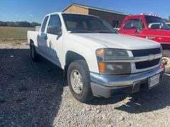 (TITLE) 2004 Chevy Colorado Pick Up, Extended Cab, Automatic Transmission, Power Windows, Passenger Window Won’t Roll Down, 183, 331 Verified Miles, 2 WD, Delta Aluminum Tool Box, Starts Easily, Driven In From 120 miles, 3.5 Liter V6 Engine, Idles Smooth, Front Tires 60%, Rear Tires 20%, Normal Dings From 20 years Of Use, Some Rust On Rear Rocker Panel (Pictured)