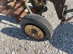 John Deere 4-14 Pull Type Plow, 2 tires hold air and 1 doesn’t hold air, no hydraulic cylinder,