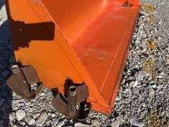 Kubota Loader Bucket Quick Attach 7’ wide, Skid Shoes welded on Sides of Bucket, Good Cutting Edge,