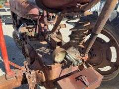 Farmall M, Starts and Runs, Dead Battery, Rear Hydraulics, 540 PTO, Paint is Faded with Surface Rust, Tires Hold Air, Front Wheels have weights, Rear Wheels have weights,