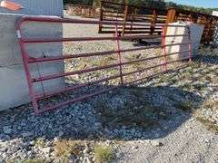 20’ 6 Rail Heavy Duty Steel Pipe Gate, hinges, No Rust