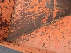 300 Bushel Gravity Wagon, Lights, 12.5 L 16 Flotation Tires, Extending Tongue, Galvanized Side Boards, Repainted Orange, 8 Hole Hubs, Rocking Bolster On Front, Nice Wagon