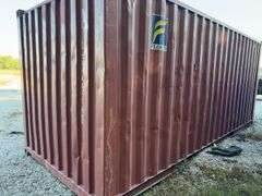 Used 20‘ Shipping / Storage Container, Doors On End, Good Floor , Dry Inside,  Consignor Will Deliver For A Fee, Container #FCIU 374972 8, 3 Sides are Dented Up,