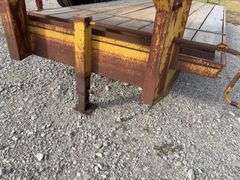 (TITLE) 24’ Gooseneck Trailer, 15 Ton Capacity, Triple Axles Estimated 5 Ton Each, Tires have 40% tread left, tires do hold air, Wood deck is in decent Shape, 2 fold down ramps, 8’ wide deck,