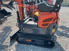 Unused Wuxi Land Hero Mini Excavator LDH-18, 7” wide Rubber Tracks, Mechanical Thumb, 15 Hp, Gas, 16” Wide Bucket w/ 3 teeth, Blade is 39” wide, Auxicillary remotes on boom, Pilot Controls, Rear Door Engine Maintenance,