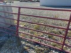 20’ 6 Rail Heavy Duty Steel Pipe Gate, hinges, No Rust