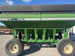 Brent By Unverferth 540 Gravity Wagon, Lights, Surge Brakes, Adjustable Tongue, Chute Light, 425/65R22.5 Rubber On (8) Hole Rims, Consignor States It Sat At The Bin To Catch Grain For The Auger. Heavy Duty Wagon With No Cracks Or Non Factory Welds. Mike Shelton 217 825-7092