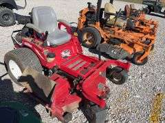 Country Clipper Mid Mount Mower, 60” deck, Kawasaki 25Hp Gas Engine, Pilot Control, Tires in Good Condition, 385 hours,