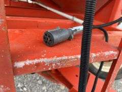 300 Bushel Gravity Wagon, Lights, 12.5 L 16 Flotation Tires, Extending Tongue, Galvanized Side Boards, Repainted Orange, 8 Hole Hubs, Rocking Bolster On Front, Nice Wagon