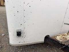 (TITLE) Auction Clerking Trailer, 2000 Model, Star Fire, Clerking Window/ Counter On Both Sides, Air Conditioner Needs Work, Lights Work,Bathroom And Propane Furnace, Storage Cabinets, Clean Low Mile Trailer. Good Tires, No Water Leak Marks On Ceiling, Electric Jack, 2 5/16 “ Ball Hitch