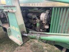 John Deere 2630 Diesel Tractor And 146 Loader, 540 PTO, Dual Remotes, Firestone 16.9-28 Rear Tires, 4 Rib Front Tires F 2, Power Adjust Rear Wheels, No Welds Or Cracks On Loader Frame, Bucket Has Been Welded, Engine Was Rebuilt 500 Hrs Ago, New Oil Cooler, Brakes Work, Strong Clutch, Loader Cylinders Are Leaking, Good Sheet Metal. Selling For A Retiring Farmer.