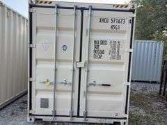 1Trip 40 ‘ Shipping / Storage Container, Doors On End, Dry Inside,  Consignor Will Deliver For A Fee, Container #XHCU 571673 4, 2 holes in the Floor, Manufactured Date 5/25
