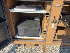 Knaack Data Vault, Caster Wheels, Upper Compartment, Lower Compartment, Printer/Copier, Large Screen.