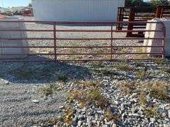 20’ 6 Rail Heavy Duty Steel Pipe Gate, hinges, No Rust