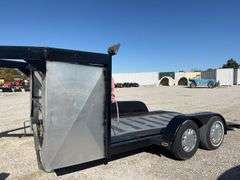 (TITLE) 1992 Shop Built Gooseneck  Car Hauler, 16’ Long, 89” Inside Fenders, 3000# Axels, Excellent   225/75R15 Transmaster Tires, Needs Lights, Aluminum Tool Box, (2) Light Duty Aluminum Ramps