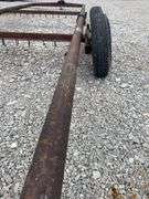 28’ Implement Trailer Frame, Wheels Are Splayed, No Deck, Parts Or Project.