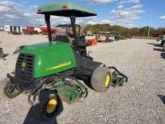 John Deere 3220 C Turf Mower, 9’ Mow width, Yanmar 32 hp Diesel Engine, TIres in Good Condition, 4 wd, Approx 2100 hours, Engine Starts but has fuel issues and then shuts down,