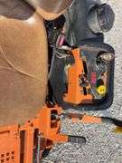 Scag Tiger Cub, 48” wide Cut, New Vanguard 23 hp Gas Engine, 126 engine hours, no choke Handle, Starts and Runs, Choke Lever is on Back Of Motor, Needs Battery,