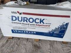 Unused Cement Board W/ Edge Guard,1/2” Thick X 3’ X 5’ (50 )Pieces