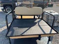 1993 E-Z-Go Gas Golf Cart, New Meter put In Last Year shows 10 Hrs, New Switch, Play with Key to Start Sometimes, Does Run, Good Looking Cart, Tires in Good Condition, Aluminum Wheels, No Tears or Rips in Vinyl, Windshield and Canopy Roof, Will Quit Running After It Warms Up. Buy It That Way.