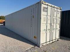 40’ WUXI 2 Side Doors and 1 Back Door Container, 40' long x 8' wide,
1 ea. Back Doors measures 102" tall X 92" wide,
2 ea. Side Doors  measures  98" tall X 110” wide,
inside dimension 89” wide,
Tie down anchors on inside of container,
Minor floor scratches on inside, minor wall scratches and dents, 
All doors have weatherstripping, 
1 time use,
Has vents on side walls, 
Container # ZNCU 400736 4