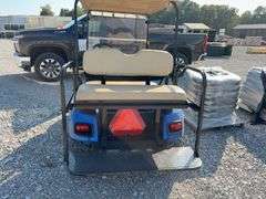 1993 E-Z-Go Gas Golf Cart, New Meter put In Last Year shows 10 Hrs, New Switch, Play with Key to Start Sometimes, Does Run, Good Looking Cart, Tires in Good Condition, Aluminum Wheels, No Tears or Rips in Vinyl, Windshield and Canopy Roof, Will Quit Running After It Warms Up. Buy It That Way.