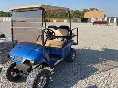 1993 E-Z-Go Gas Golf Cart, New Meter put In Last Year shows 10 Hrs, New Switch, Play with Key to Start Sometimes, Does Run, Good Looking Cart, Tires in Good Condition, Aluminum Wheels, No Tears or Rips in Vinyl, Windshield and Canopy Roof, Will Quit Running After It Warms Up. Buy It That Way.