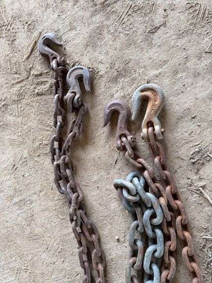 (3) 10’-16’ 3/8 & 1/2” Log Chains W/ Hooks