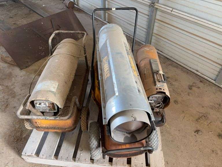 (3) Diesel Torpedo Heaters, (1) 55,000 BTU, (1) 185,00 BTU, (1) 100,000BTU, unknown Condition,