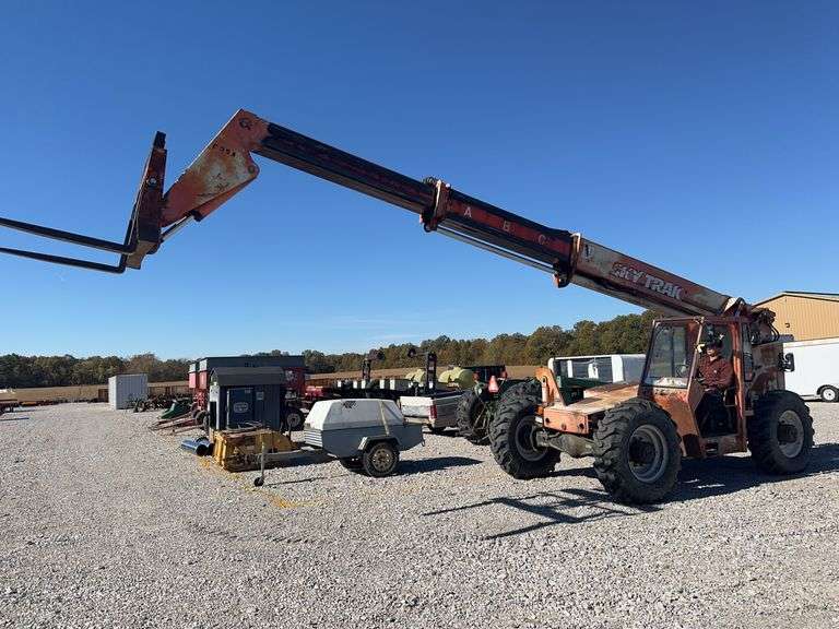 8042 Sky Trak Telehandler, 13:00-24 Industrial Foam Filled Tires (70%), Cummins Engine 1000 Hours, New Engine At 6594 Hrs, 8000# Lift, 42’ Reach, Consigned By A Construction Company, Regular Maintenance Program, S / N T0945L6884