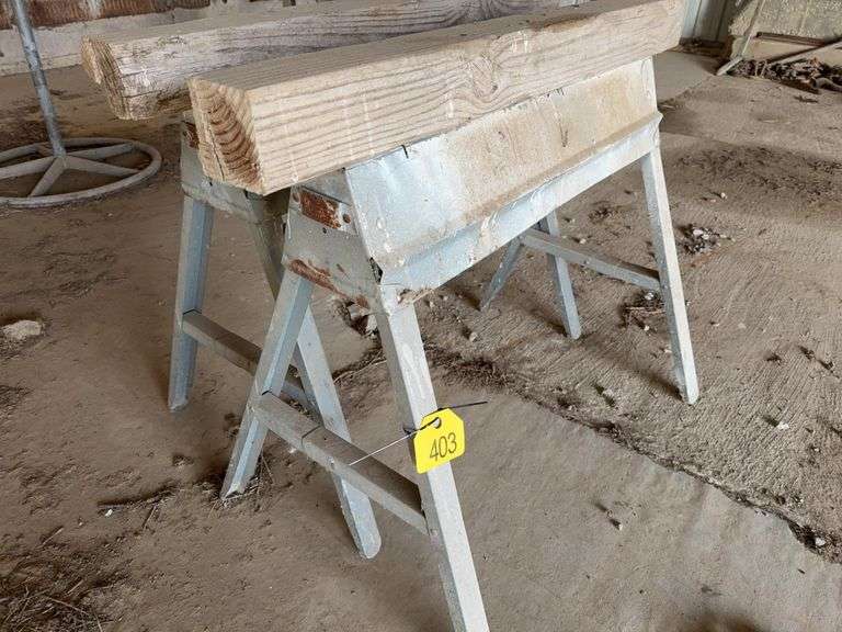 (2) Galvanized Saw Horses