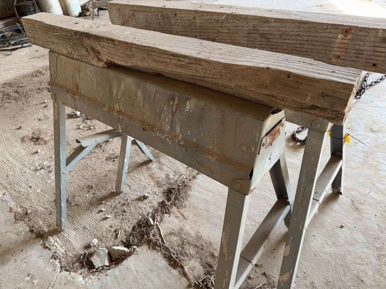 (2) Galvanized Saw Horses