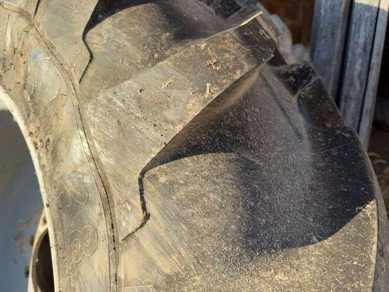 (2) Michelin 18.4R38 Tires 90% Tread on 10 Bolt Dual Rims