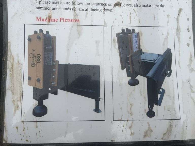 Unused AGT Hydraulic Hammer, Model PD680-PZ, 500-900 Blows Per Minute, 680ft lbs, 40-70 Working Flow Rate, 200mm Chisel Diameter, Universal Plate