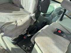 1999 Massey Ferguson 6280 4 WD w/ Loader MF1080 Loader 8’ wide Bucket and Pallet / Bale Forks, Loader Hydraulics Are Plumbed To Rear Remotes, Quick Attach, Serial # L142017, 122 Hp, Perkins Diesel Engine,Transmission 4 Gear Dyna Shift,Left Hand F/R,  Rear Tires are 18.4 R38 tires have cracks 40% Tread, Front Tires are 14.9 R28 tires have cracks 40% Tread, 4 Remotes, Quick Hitch, Cab in Fair Condition, Heat/AC, AM/FM Radio, 2274.5 verified Hours, Seat Fabric is Torn, Front Left Hood is Dented, Fuel Pump is Leaks Diesel Fuel when Running,