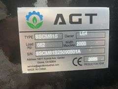 Unused AGT Skid Steer Concrete Mixer Attachment, Model SSCM61S, 48” Working Width, Chain Driven Paddles, Approximately 1/2 Cubic Yard Capacity, Wired Remote Control, Bottom Discharge With Hydraulic Operated Gate, Mix Speed 50-70 RPM, Requires 18-36 GPM