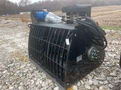 Unused AGT Skid Steer Concrete Mixer Attachment, Model SSCM61S, 48” Working Width, Chain Driven Paddles, Approximately 1/2 Cubic Yard Capacity, Wired Remote Control, Bottom Discharge With Hydraulic Operated Gate, Mix Speed 50-70 RPM, Requires 18-36 GPM