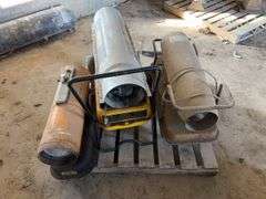 (3) Diesel Torpedo Heaters, (1) 55,000 BTU, (1) 185,00 BTU, (1) 100,000BTU, unknown Condition,