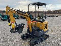 Unused AGT MX20R Mini Excavator, Pilot Controls, 17” Bucket, Manual Thumb, 43” Push Blade, 7” Rubber Tracks, Auxiliary Hydraulics, 739cc/23HP Engine