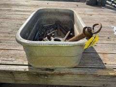 Aluminum Tray with Misc. Pins and wrenches,