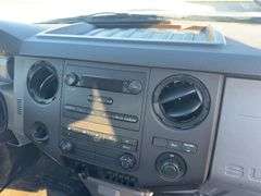 (TITLE) 2013 F-250 Super Duty XL Ford Pick Up, 2 WD, Matching Firestone 245/75R17 Tires (40%) AC Blows Cold,All Electronic Controls Work, Windows , Mirrors, Cruise Control, Etc. Vinyl Seats And Floor Mat,  No Tears, 8’ Bed,  Utility Rack, Working Tommy Gate, Reese Hitch W/ Trailer Electric Receptacle,  6.2 Liter V 8 Gas Engine,Fleet Maintained, Rust Free  W/ Minor Dings For A 12 Year Old Truck.