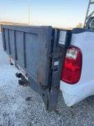 (TITLE) 2013 F-250 Super Duty XL Ford Pick Up, 2 WD, Matching Firestone 245/75R17 Tires (40%) AC Blows Cold,All Electronic Controls Work, Windows , Mirrors, Cruise Control, Etc. Vinyl Seats And Floor Mat,  No Tears, 8’ Bed,  Utility Rack, Working Tommy Gate, Reese Hitch W/ Trailer Electric Receptacle,  6.2 Liter V 8 Gas Engine,Fleet Maintained, Rust Free  W/ Minor Dings For A 12 Year Old Truck.