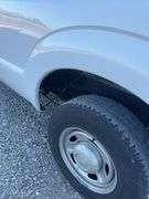 (TITLE) 2013 F-250 Super Duty XL Ford Pick Up, 2 WD, Matching Firestone 245/75R17 Tires (40%) AC Blows Cold,All Electronic Controls Work, Windows , Mirrors, Cruise Control, Etc. Vinyl Seats And Floor Mat,  No Tears, 8’ Bed,  Utility Rack, Working Tommy Gate, Reese Hitch W/ Trailer Electric Receptacle,  6.2 Liter V 8 Gas Engine,Fleet Maintained, Rust Free  W/ Minor Dings For A 12 Year Old Truck.