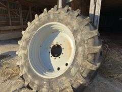 (2) Michelin 18.4R38 Tires 90% Tread on 10 Bolt Dual Rims