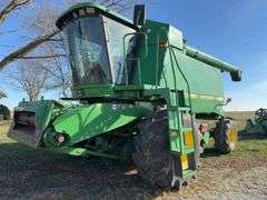 John Deere 9500 4 Wheel Drive Combine, Formerly Owned By Gary Sohn, This Combine Has Always Been At A Good Home, 2371 Separator Hours, 1996 Model , 3349 Engine Hours, New Batteries 2025, 30.5L 32 Drive Tires, 8.4-26 Rear Tires,Clean Interior,  PIN H09500X667667, New Liner In Bottom Of The Hopper 2021,Bigger Motor Per Owner, Been Service Bi Annually By Reichmann In Breese, Fully Field Ready Machine