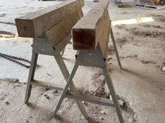 (2) Galvanized Saw Horses