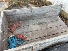 Homemade 2 Wheel Trailer, Tires are Worn and Flat, Drawbar Hitch, Bed is 6’ long x 37” wide,