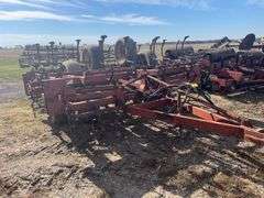 Kewanee Field Cultivator, 18’ Wide, Hydraulic Folding, Rolling Baskets in Back, Shovels Are Worn and Some Missing, 11L-15 SL Tires Fair Some Have Cracks, Hydraulic Lines Need Attention